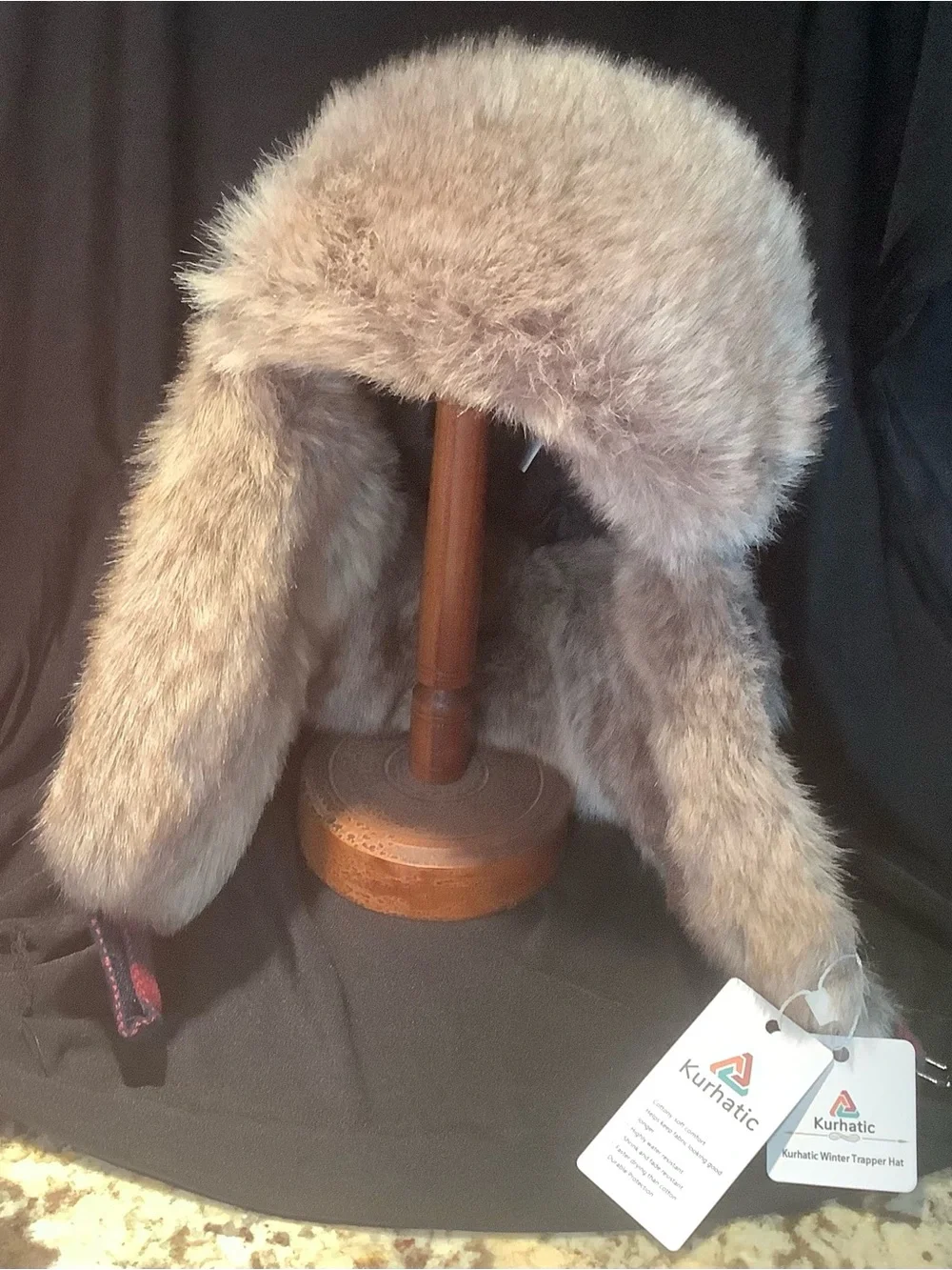 Women’s Red & Navy Plaid Faux-Fur Trapper Hat